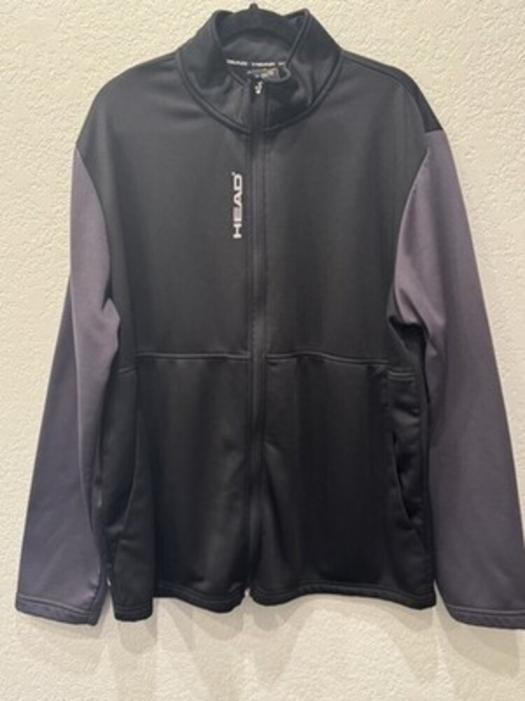 HEAD Men's Full Zip Up Activewear Jacket Outerwear Black/gray, XL